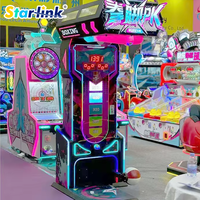 Machine de test de force de frappe et de coup de pied 2-en-1 à monnayeur, jeu d'arcade avec affichage des scores lumineux LED pour lieux de divertissement