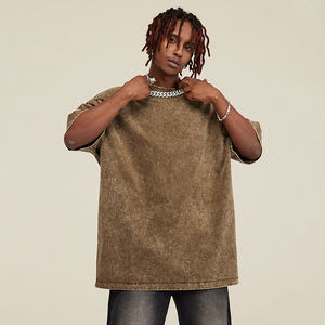 新しいホットファッショナブルなカスタムブランクメンズ<span class=keywords><strong>T</strong></span>シャツクールボーイストリートウェア綿100% メンズウォッシュ特大<span class=keywords><strong>T</strong></span>シャツ - Product Image 5