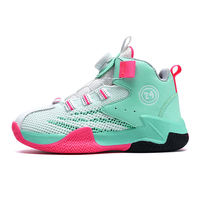 Meilleures ventes Baskets à boucle pivotante en maille pour enfants Chaussures de basket-ball de marque pour enfants