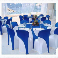 Housse de chaise d'hôtel Santex en tricot élastique haute performance 150 GSM, lavable en machine, durable, écologique, réutilisable, ajustement universel