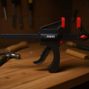 Abrazadera Automática de Sujeción Rápida Fervi de 300 mm, Abrazadera de Banco de Trabajo de Metal de Alta Resistencia - Product Image 3