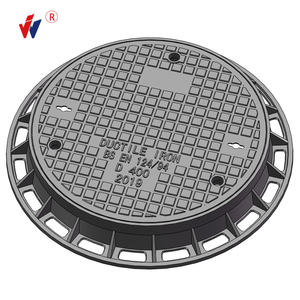 하수도 커버 C250 EN124 원형 GGG 500-7 맞춤형 가능 연성 주철 맨홀 커버 잠금 커버 및 프레임 - Product Image 2