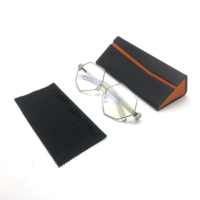 Étui à lunettes pliable fait main en cuir Pu avec logo personnalisé Emballage en cuir pour lunettes de soleil en stock