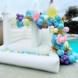 Thương mại 10x10ft Trắng nhà bị trả lại trò chơi bơm hơi trắng lâu đài bouncy - Product Image 4
