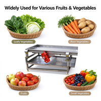 220V 380V Aardappel-Tomaat Ontwaterings- en Sorteertafel voor verse groenten en fruit, trilzeef afvoermachine