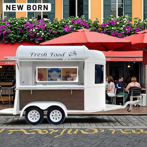 Nouvelle remorque alimentaire en acier inoxydable sur mesure, station de crème glacée et de bonbons, résistante à la rouille, compartiments isolés, personnalisée - Product Image 5