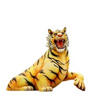 Ensemble de lanternes d'animaux extra-larges imperméables pour l'extérieur, lumières LED - Design de dessin animé tigre girafe, pour la remise des diplômes, le Nouvel An chinois, Noël