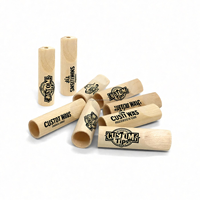 Embout de filtre plat personnalisé avec logo imprimé/gravé, embout en bois, accessoires pour fumer en bois, porte-cigarette 9 10 11 12 15 mm