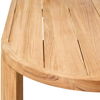 Mesa de Comedor Rectangular Nórdica, Resistente a la Intemperie, de Madera Maciza de Teca, Muebles de Jardín para Hotel, Mesa de Comedor para Exteriores