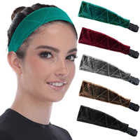 Bandeau de sport réglable en velours pour femmes, style européen et américain, antidérapant, rétro, accessoires pour perruques