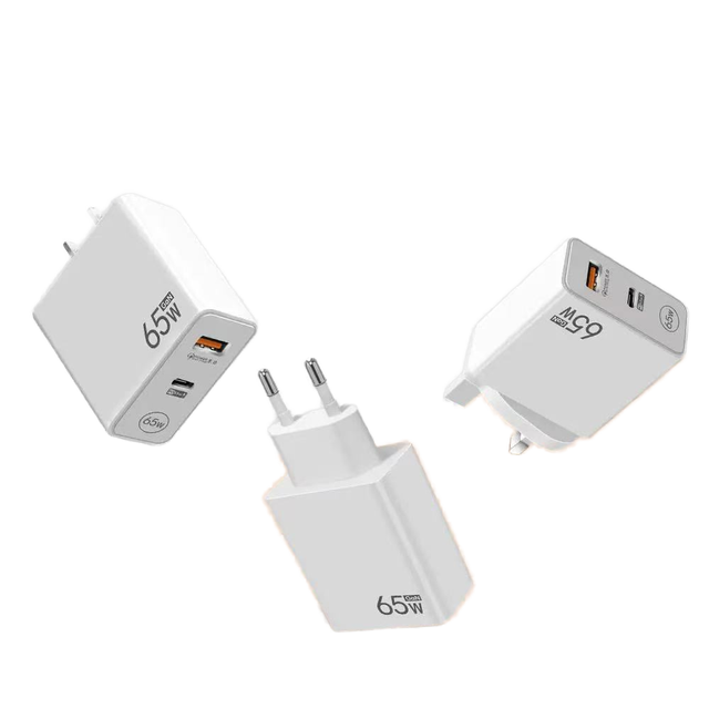 DENIXI Factory Direct Sales 65W USB A+C Charger GaN Charger Supports QC5.0 PD3.0 Fast Charging Protocols Custom logo Charger
