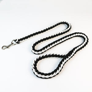 Venta al por mayor de cuerda trenzada de un solo ocho hilos de moda atractivo colorido hecho a mano de algodón trenzado fuerte cuerda correas para perros - Product Image 3