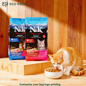 Bolsa de Alimentos para Mascotas <span class=keywords><strong>ECOPACK</strong></span> Personalizada, de Ocho Lados, Sellada, Impresa a Color, Gruesa, Resistente a la Humedad y Autosellante para Comida de Gatos y Perros - Product Image 1
