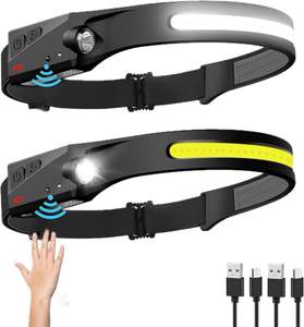 <span class=keywords><strong>Fari</strong></span> a LED ricaricabili per adulti ad ampio raggio di 230 ° <span class=keywords><strong>con</strong></span> <span class=keywords><strong>sensore</strong></span> di movimento <span class=keywords><strong>fari</strong></span> luminosi anteriori anteriori (modalità 5) - Product Image 5