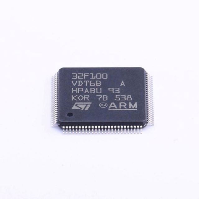 MCU 32-bit STM32F ARM Cortex M3 RISC 384KB Flash 2.5V/3.3V 100-Pin LQFP Tray - Trays STM32F100VDT6B Integrated Circuit