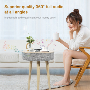 Bohème — Table basse intelligente, appareil ménager, forme <span class=keywords><strong>ronde</strong></span>, avec haut-parleur et chargeur de téléphone, sans fil - Product Image 3