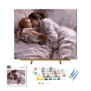 Hot Price Modern Personalized Portraits Art Wall Painting Custom Canvas Painting For Mother And Baby