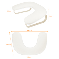 Repose-bras professionnel rectangulaire en cuir PU nettoyable, pieds en alliage d'aluminium, surface antidérapante, design ergonomique pour salon