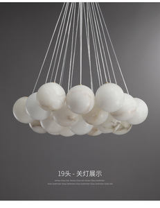 <span class=keywords><strong>Lampadario</strong></span> a palloncino luce di lusso in ottone pietra naturale globo di marmo camino soggiorno camera da letto Nordic hotel <span class=keywords><strong>lampadario</strong></span> abalaster - Product Image 6