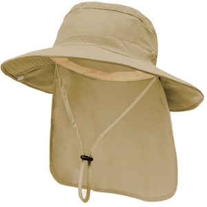 Chapeau de soleil d'été réglable pour la pêche avec large bord et protège-nuque, motif dessin animé, idéal pour les randonnées - Product Image 3