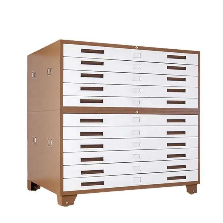 Metal A1 paper drawing flat file cabinet map filing storage steel drawer cabinet architecture layouts chest drawers cabinet