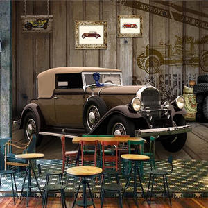 Peinture murale personnalisée style rétro <span class=keywords><strong>3D</strong></span> peinture de <span class=keywords><strong>voiture</strong></span> murale cassée affiche fond décor chambre bar restaurant café <span class=keywords><strong>papier</strong></span> <span class=keywords><strong>peint</strong></span> - Product Image 3