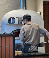 Four à pizza professionnel commercial pour restaurant, grande capacité, robuste, fonctionnant au gaz ou au bois