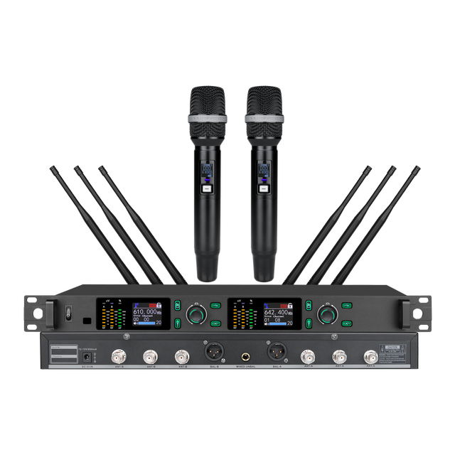 EIF MY-1000 True Diversity Wireless Microphone Rechargeable Design 100M Long Range Stable Signal Wireless Mic System for Stage