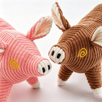Jouets pour chiens en gros : Jouet en peluche de luxe en forme de cochon, durable, interactif, couineur, pour chiens et chats de taille moyenne à grande