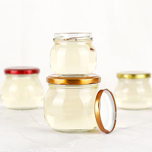 Wholesale Transparent Fat Shaped Jam Honey Glass <strong>Bird</strong> <strong>Nest</strong> Jars 150ml 200ml 280ml 380ml with Metal Lid for Jelly and Sugar - Product Image 2