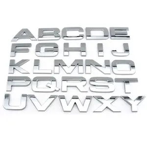 A- Z car bonnet and trunk logo nome lettere cromate adesive per RANGE ROVER