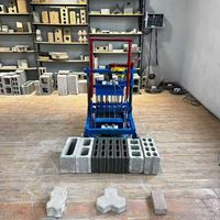Machine industrielle électrique mobile de fabrication de blocs autobloquants 2-45 avec moteur, ligne de production de briques creuses en sable 220V/380V Marque MD