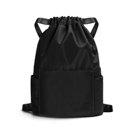 Sac à dos de sport imperméable antivol avec cordon de serrage, doublure en polyester, mini sac de voyage pour hommes et femmes