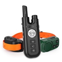 Intelligentes Ferngesteuertes Hundetraining-Halsband Elektronisches Trainingshalsband aus Kunststoff Wasserdicht Anti-Bell-Funktion Jagd-Ton Vibration