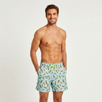 Short de bain pour homme AQTQ, séchage rapide, imprimé, taille élastique, 100% polyester, écologique, respirant
