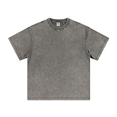 T-shirt vintage lavé à l'acide avec logo personnalisé T-shirt surdimensionné vierge poids lourd 270GSM 100% coton pour hommes - Product Image 6