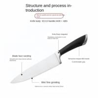 Ensemble de couteaux de cuisine en acier inoxydable à double tête Coupeur universel de viande et de pain avec découpe tranchante en plastique directement de l'usine