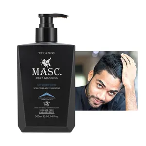 Conjunto de shampoo anti-dandruff, shampoo masculino para cuidados com o couro cabeludo e limpeza profunda, sem enchimento e refrescante