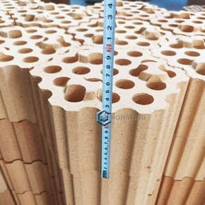 Kunden spezifischer Ofen Feuerfester Seiten feder prüfer Achteckiger Keil bogenförmiger Ziegel Niedriger Kriech Hoher Aluminiumoxid-Anker ziegel Preis - Product Image 1