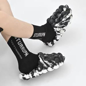 Nouvelles pantoufles unisexes en litchi à bulles, antidérapantes, <span class=keywords><strong>pour</strong></span> la maison, chaussures <span class=keywords><strong>de</strong></span> massage <span class=keywords><strong>pour</strong></span> hommes et <span class=keywords><strong>femmes</strong></span>, automne-hiver, intérieur et extérieur - Product Image 5