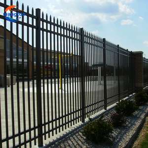 Ucuz konut çelik dekoratif çit mızrak üst güvenlik Anti tırmanma demir çelik çit Metal <span class=keywords><strong>Picket</strong></span> ferforje çit - Product Image 4