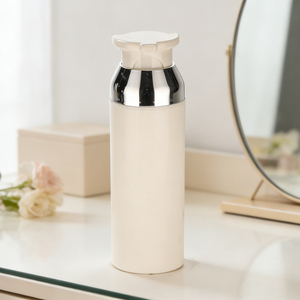 Venta al por Mayor de Botellas Cosméticas Redondas Vacías de Colores, sin Aire, de 43 mm de Diámetro, 30 ml, 50 ml, 80 ml, Botellas de Loción con Bomba de Vacío - Product Image 1