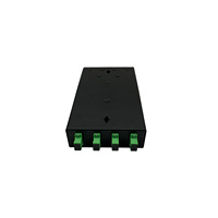Caja de terminación de fibra óptica SC de 4 puertos, caja de distribución de fibra óptica montada en pared con hebilla, panel de conexiones de fibra montado en rack