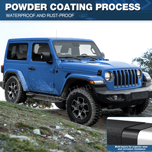 ULON Jeep JL Trittbrett Seitenschweller Passend für 2018-2024 Wrangler JL 2-Türer, Hochbelastbare Stahl-Nerf-Bar Trittbrett Rock Slider Schiene - Product Image 6