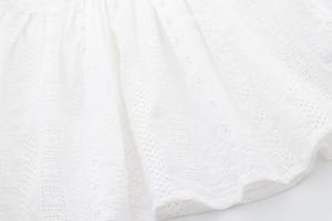 Chemisier à manches en dentelle à volants blanc pur pour filles, collection Printemps, de la boutique en ligne Inde - Product Image 4