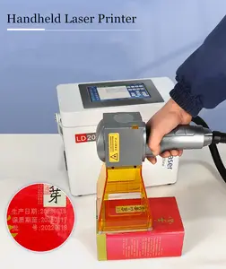 Metal ahşap pvc için taşınabilir lazer Fiber oyma makinesi lazer baskı markalama makinesi