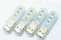 Lampu LED Mini USB, Pengisian Daya USB 3 LED 8 LED 16 LED 24 LED Putih Putih Hangat Lampu Baca Lampu Kerja