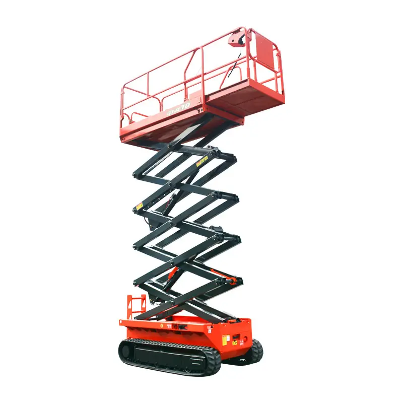 Qiyun Kinglift mobile work access platform flat hydraulic scissors lift motorized vertical stand lift