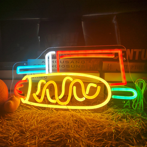 Letrero de neón para Burritos de pollo Letras de marquesina LED para restaurantes Tiendas de hamburguesas Fiestas Decoración para el hogar y el Centro Comercial Crear ambiente - Product Image 1
