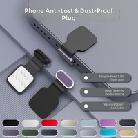 Bouchon anti-poussière universel personnalisé avec autocollant adhésif, capuchon de port de charge USB C carré en silicone pour iPhone 16 Pro Max Samsung Xiaomi